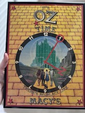 Macy  s Wizard of Oz 50th Anniversary  It  s OZ Time  Wall Clock Vintage Old RARE