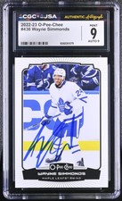 Wayne Simmonds Signed 2022-23 O-Pee-Chee Card #436 OPC CGC 9 JSA 9 Auto
