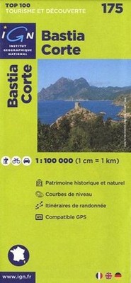 IGN 1 : 100 000 Bastia Corte: Top 100 Tourisme et D... | Buch | Zustand sehr gut