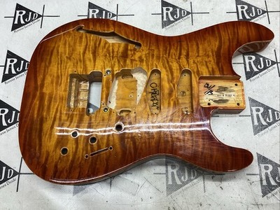 2007 G&L USA Legacy Electric Guitar Semi Hollow Body Ash Modified Kahler Cherry