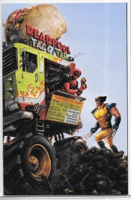 DEADPOOL WOLVERINE WWIII #1 CLAYTON CRAIN VIRGIN VARIANT 999 PROBLEMS BUT TACO
