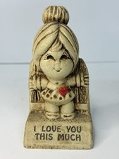 Vintage Paula Figurine I Love You This Much 1972 W265 Retro Made in USA