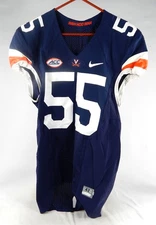 2014-17 Virginia Cavaliers #55 Game Used Navy Jersey Throwback NP R 42 DP78186