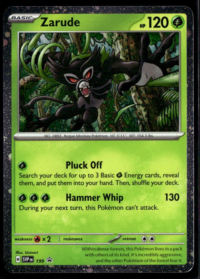 Zarude (Cosmos Holo) 199 Holo Rare Scarlet & Violet Promo Pokemon Lightly Played