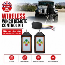 Wireless Remote Control Receiver Kit 12V 24V For ATV 4x4 Recovery Winch Twin Set
