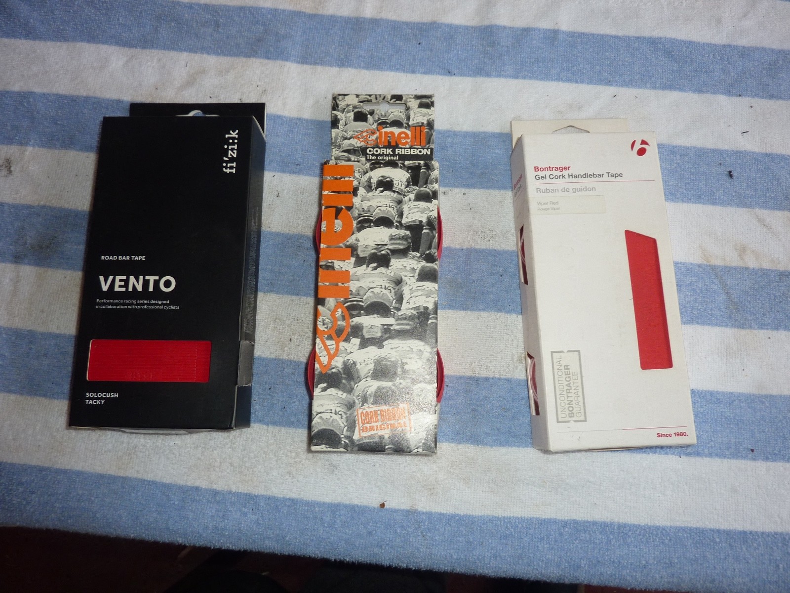 lot of 3 brand new bar tape red cinelli bontrager fizik