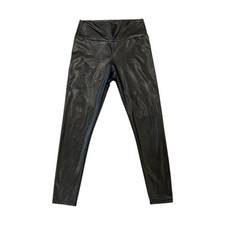 Unbranded Faux Leather High-Waisted Leggings Black Medium Compare to SPANX