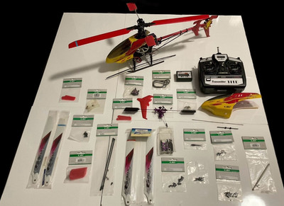 E-Sky HoneyBee King 2 RC 3D Heli Helicopter 6 Kanal mit sehr viele Ersatzteile
