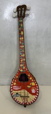 Bouzouki/Mandola Teardrop Body, Wind-up Music Box, Brown/Red Multicolor