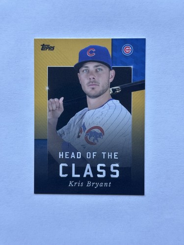 2022 Topps X Wander Franco Head of the Class Kris Bryant Gold 1/1 #75 Cubs - Picture 7 of 7