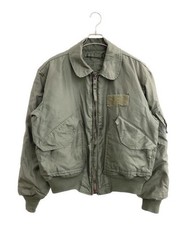 NO BRAND          Flight jacket, 80s-90s, SCOVILL zipper olive cwu-45p