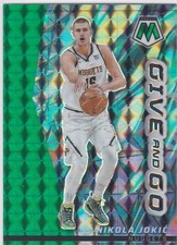 NIKOLA JOKIC JOKER Mosaic RARE GIVE AND GO $$ GREEN PRIZM VARIATION Nuggets MVP!