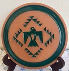 Vintage Frankoma Pottery Thunderbird Tile Trivet Wall Plaque Southwestern