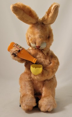 Vintage Bunny Pouring Carrot Juice, Alps Japan Battery Operated - Not Working