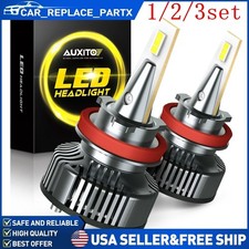 2/4 AUXITO H11 H8 H9 LED Headlight High Kit Hi Lo Beam Bulbs 6500K Lamp White EK