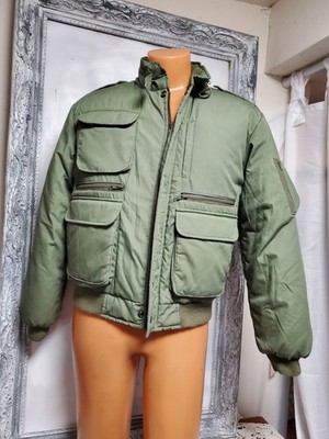 Vtg Gander Mountain Buffalo Plaid Flanne Wilderness Down Jacket  Coat S Bomber