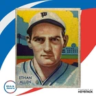 1934 R327 National Chicle Diamond Stars Baseball Ethan Allen #92
