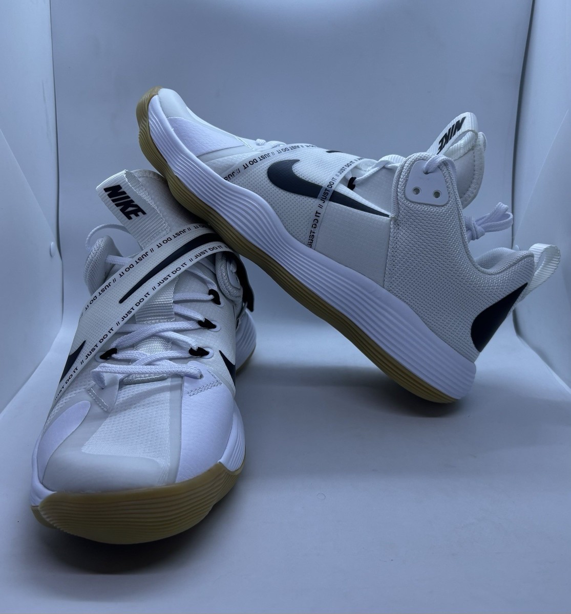 Mens 10.5 Nike React Hyperset White Volleyball Shoes Black Gum