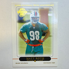 Topps 2005 Topps Matt Roth Rookie Miami Dolphins #398 Football Card. rookie card picture