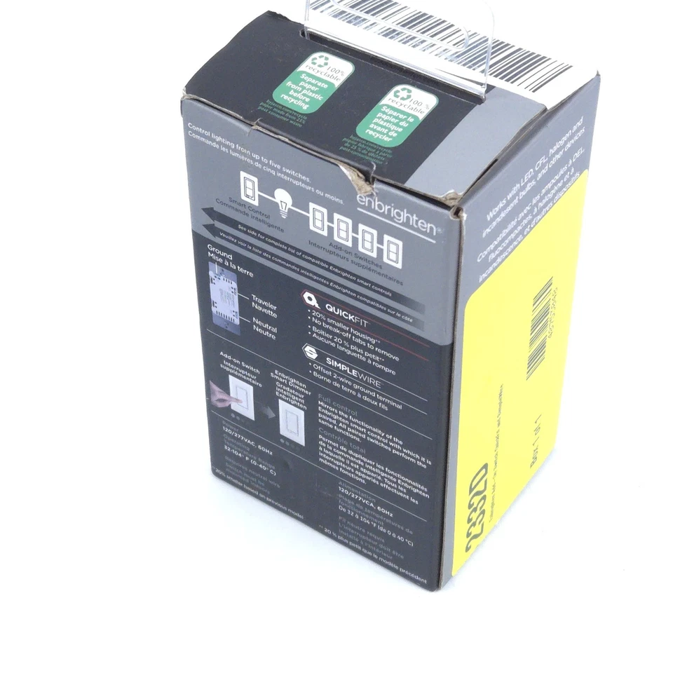 GE Enbrighten Add-On Switch With QuickFit AS2005 New Open Box - Image 2 of 4