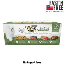 Purina Fancy Feast Wet Cat Food Pate Gourmet Naturals, 3 oz Cans 12 Pack