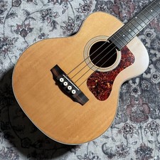 GUILD Jumbo Junior Acoustic Bass Spruce Flame Maple Ebony 4-String Used
