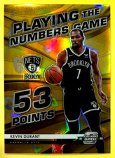 2021 Contenders Optic GOLD 10/10 Playing The Numbers Game Kevin Durant Bookend