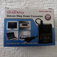 Simran SMF-200 Deluxe 200 Watt Step Down Voltage Converter For European Travel