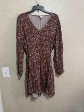 Nine West Women’s Long Sleeve Knee Length Dress Sz XXL Tie Back 