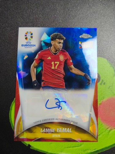 2024 Topps Chrome Euro Sapphire Lamine Yamal Debut Auto