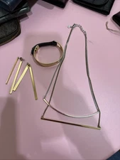 Jenny Bird Necklace, Cuff Bracelet And Drop Earring Set