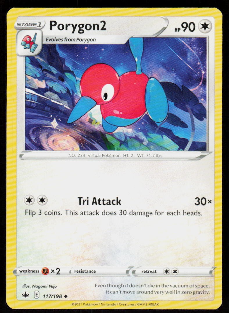 Porygon2 117/198 Uncommon Chilling Reign Pokemon Near Mint