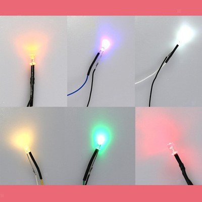10pcs Pre Wired 3mm Led Lampe Licht Set 3V ~ 6V für Zug Layout Modell Auto boot