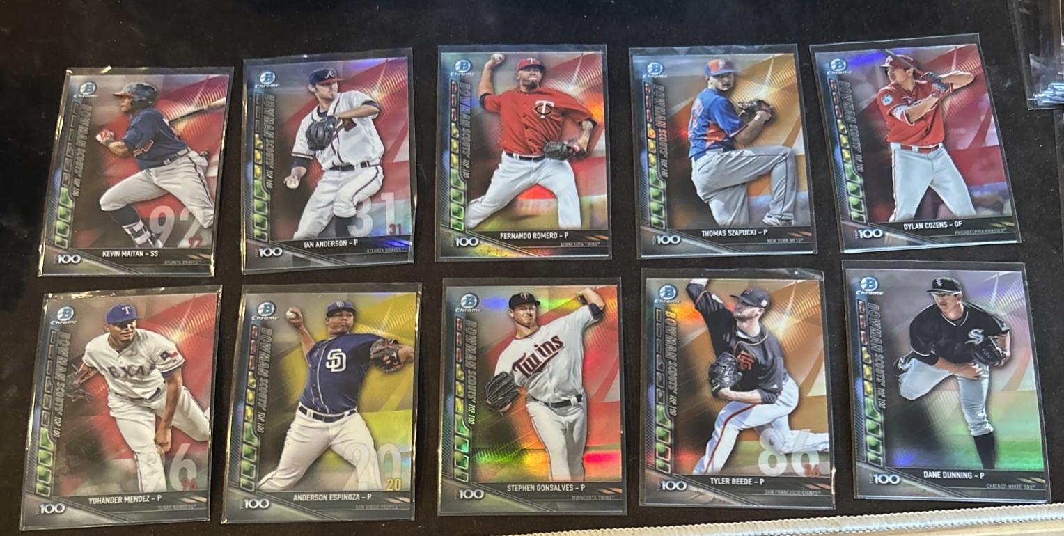 много карт 2017 BOWMAN CHROME SCOUT'S