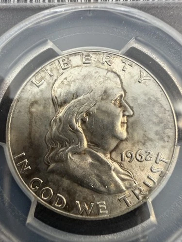 1962 D PCGS Genuine Cleaned - UNC Detail Ben Franklin  50-Cent Coin 90% Silver