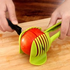 Stainless Steel Kitchen Handheld Orange Lemon Slicer Tomato Cutting Clip...