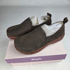Alegria Orygin Women Mousse Brown Leather Slip On Clog US 9 EU 39