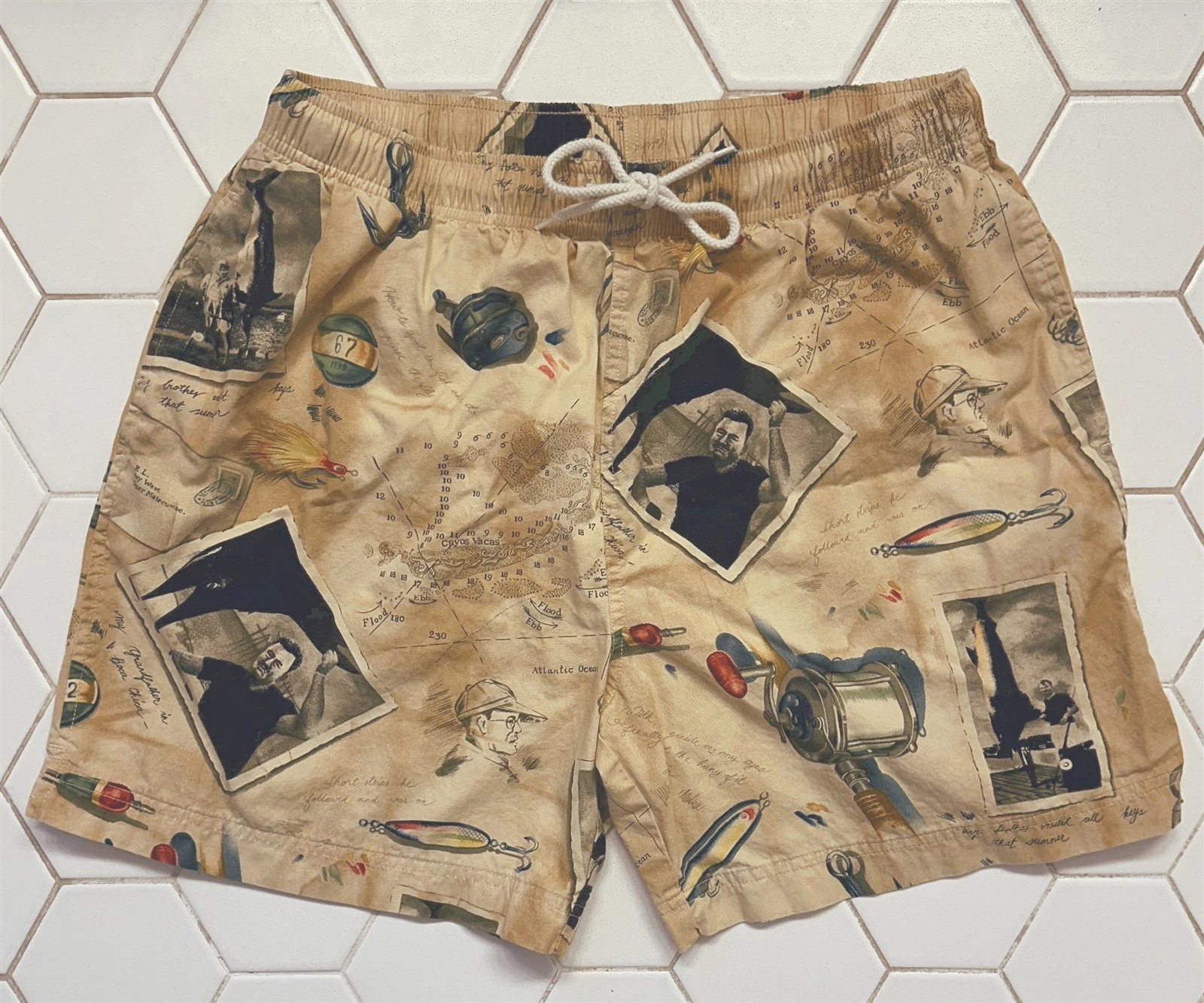 NWOT Ralph Lauren Polo Sport Hemingway Venezuela Shorts Swim Trunks sz L