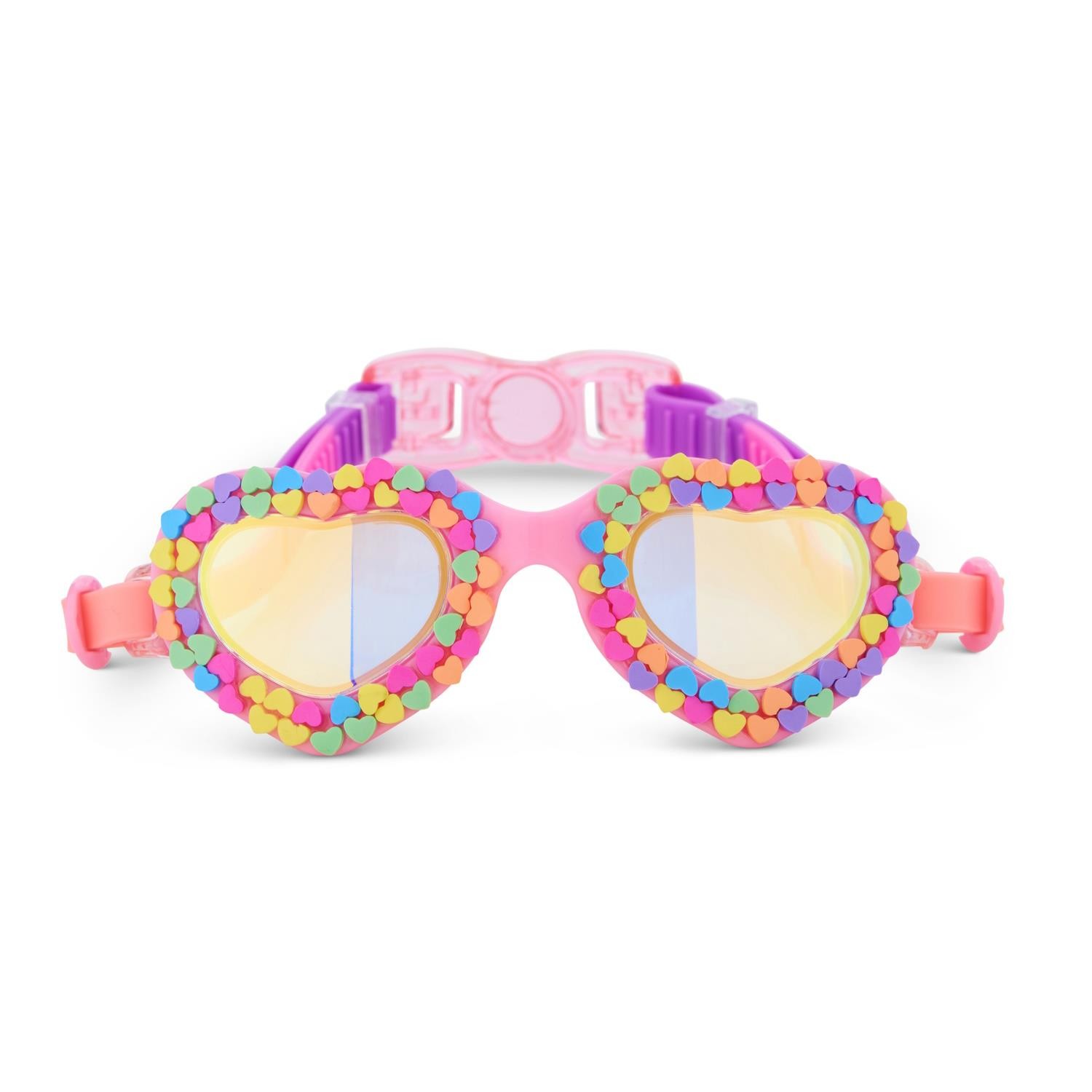 Kids Swimming Goggles Anti Fog UV Protection Silicone Bling2o Hearts Pink