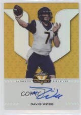 2017 Leaf Valiant Yellow 4/10 Davis Webb #BA-DW1 Auto 1u6