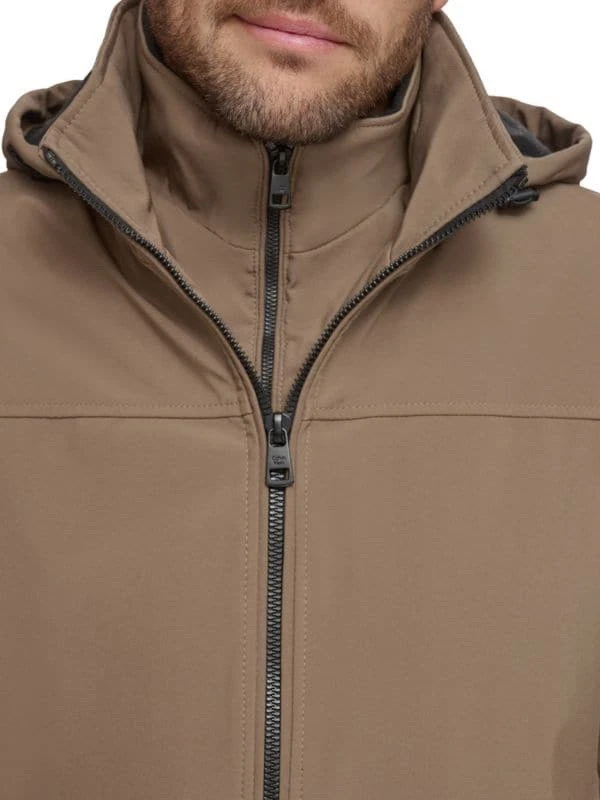 NUEVO CON ETIQUETAS Calvin Klein Hombres Imitación Piel Forrada Babero Chaqueta Elástica Infinita Talla Mediana  Foto 2 de 4