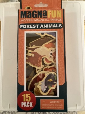 Magna Fun Wooden Magnetic Animals 15 Pack Learning