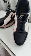 EXE Herren₩Md Sneakers Keilschue.,Laufschuhe, GR 40.schwarz-Weis.