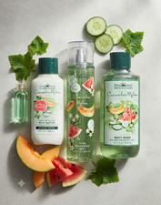 Bath  Body Works Cucumber Melon Body Wash, Lotion  Fine Fragrance Mist Set