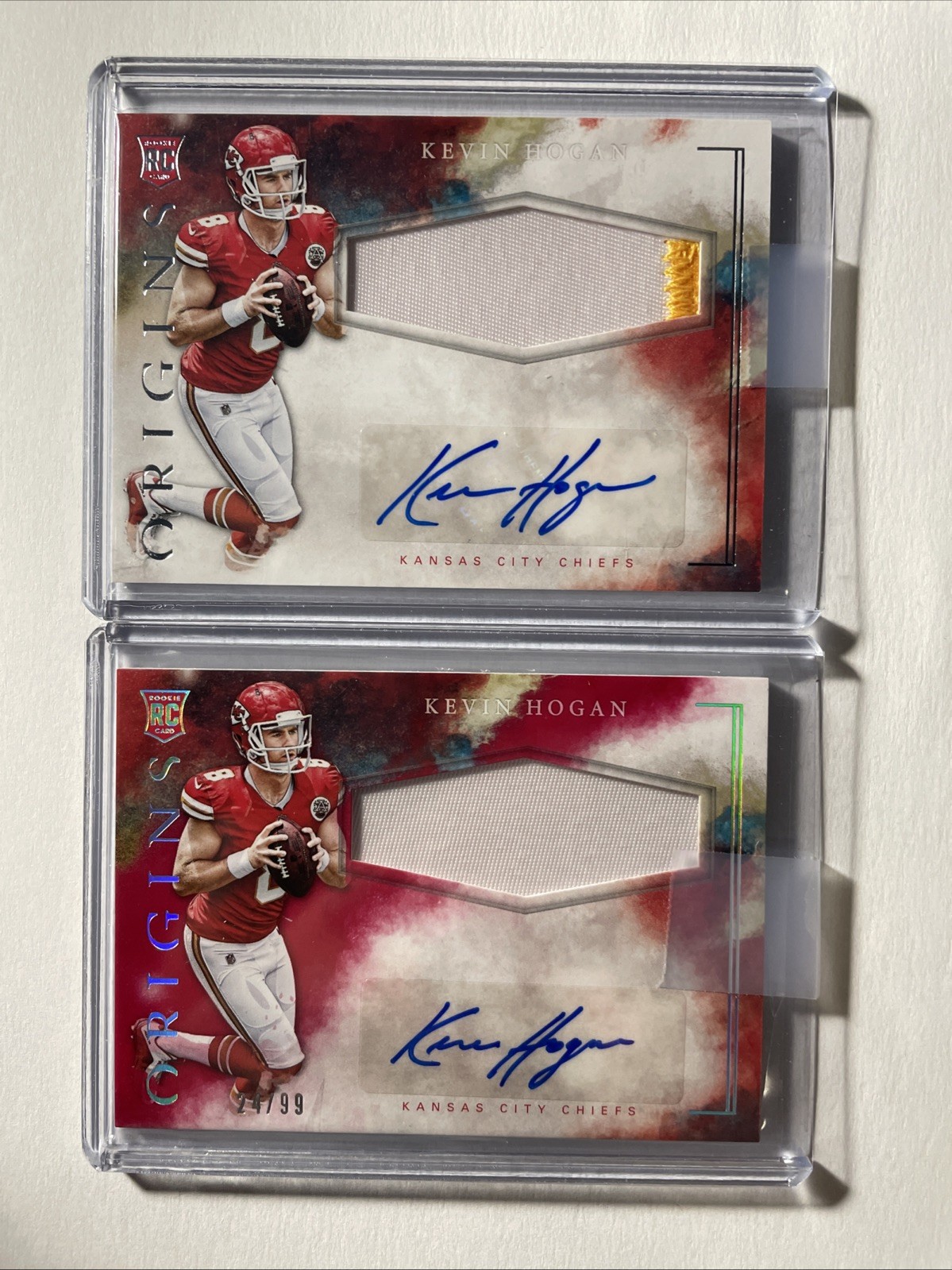 2016 Panini Origins KEVIN HOGAN Rookie Patch Auto + Rookie Patch Auto Red /99