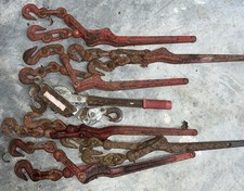 (6) 5/16 3/8 Chain Load Binders WLL 5400 LBS MBS19000 LBS And cable winch puller