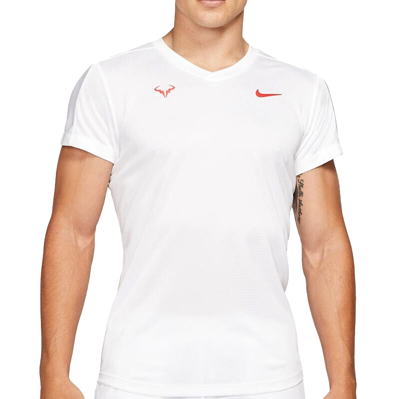 NIKE Rafa Nadal Challenger Dri Fit Tennis Shirt CV2572-101 White