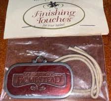 Longaberger Homestead Danforth Fine Pewter Paprika Homestead Basket Tie On New