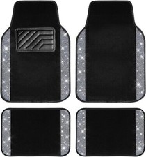 Bling Diamond Car Floor Mats Shining Rhinestone Carpet Sparkly Glitter Crystal