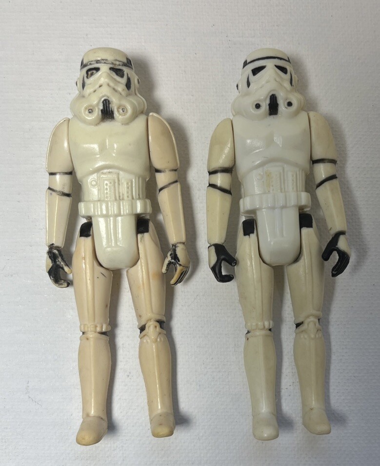 2 1977 Vintage Star Wars Imperial Stormtrooper Action Figures Kenner